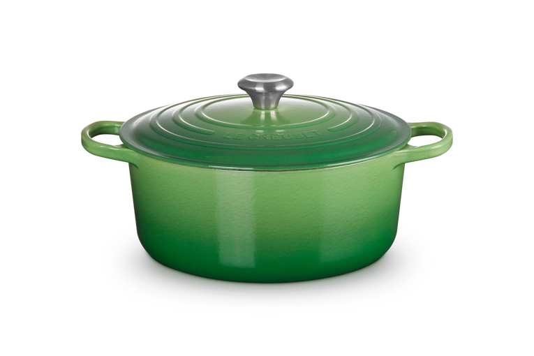 Le Creuset - garnek żeliwny emaliowany Signature 28 bamboo