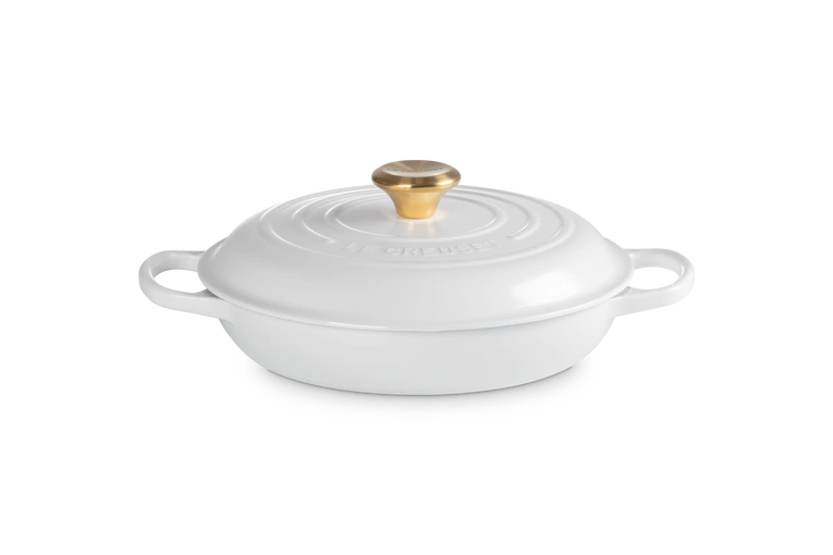 Le Creuset - garnek patelnia Gourmet Signature 26 cm 2,2 l biały