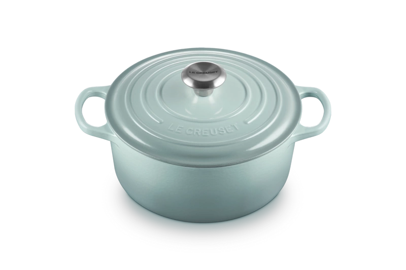 Le Creuset - garnek żeliwny Signature 24 cm 4,2 l sea salt