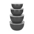 KitchenAid Culinary Tools - miski kuchenne z pokrywkami 4 szt. Charcoal Grey