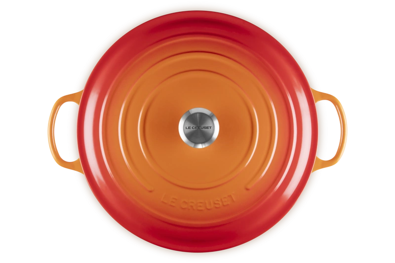 Le Creuset brytfanna żeliwna emaliowana Signature okrągła 34 cm 12 l płomienna