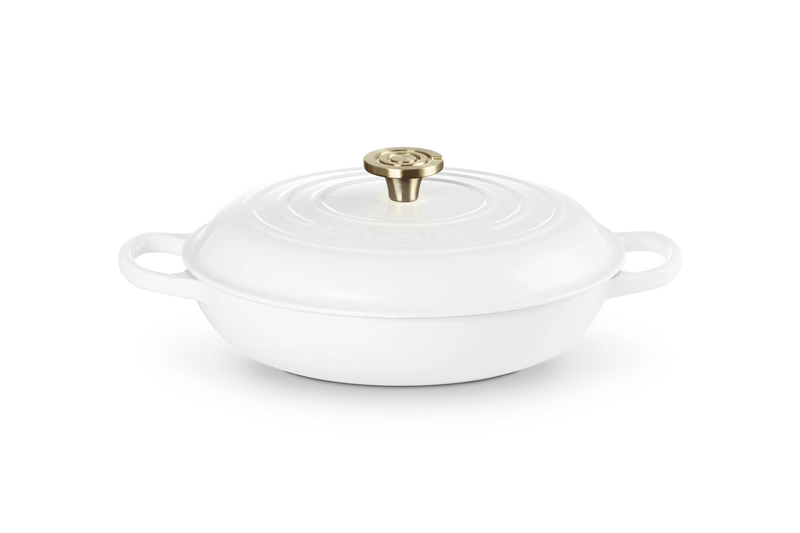 Le Creuset - garnek Gourmet Profesjonalny żeliwny 26 cm 2,2 l biały