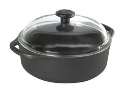Skeppshult - Garnek żeliwny 3l ze szklaną pokrywą