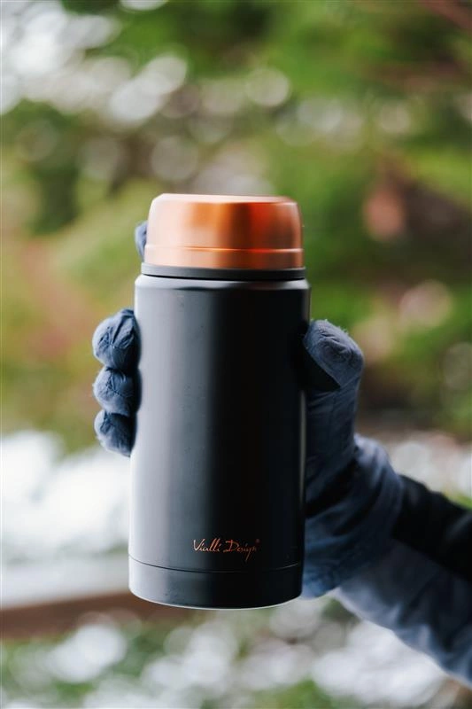 Vialli Design - Termos obiadowy 750ml FUORI czarny Rose Gold