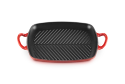 Le Creuset - patelnia żeliwna grillowa z dwoma uchwytami 30 cm Wiśniowa