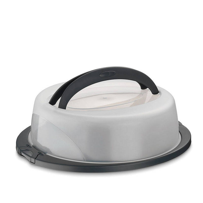 Kela - Pojemnik okrągły na ciasto 32cm PP szary Deli