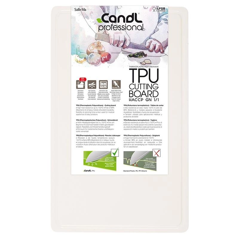 CandL - Duża mata kuchenna do krojenia 53x32,5 biała