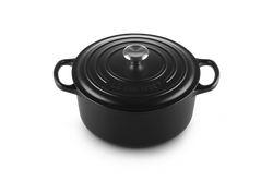 Le Creuset - brytfanna żeliwna emaliowana Signature okrągła 22 cm 3,3 l czarna