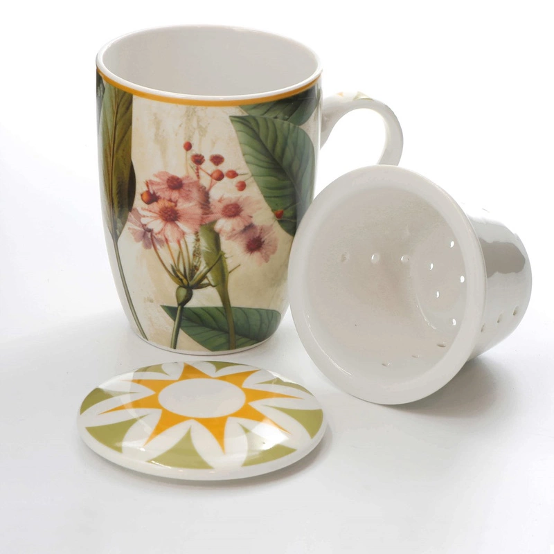 Rose&Tulipani - MIRABILIA Zestaw 4 kubków infuzyjnych 300 ml, żółty