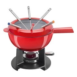 Zwilling - zestaw do fondue 20 cm czerwony żeliwo emaliowane