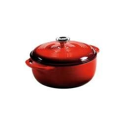 Lodge - Garnek żeliwny emaliowany - czerwony 4,2L