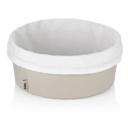 Kela - Koszyk na pieczywo L jasnoszary/biały Grana