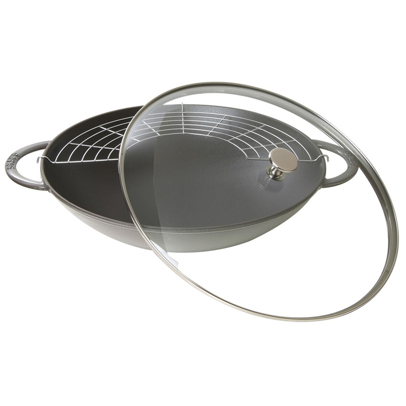 Staub -  żeliwny wok szary 37 cm