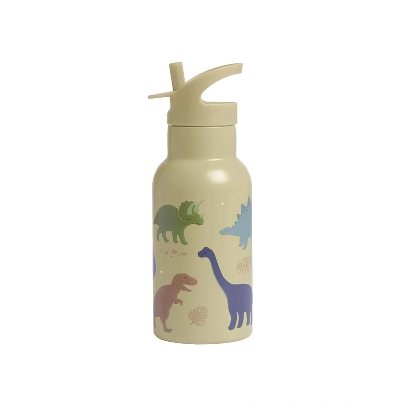 A Little Lovely Company - Kubek ze słomką dla dzieci DINOSAURS 350 ml