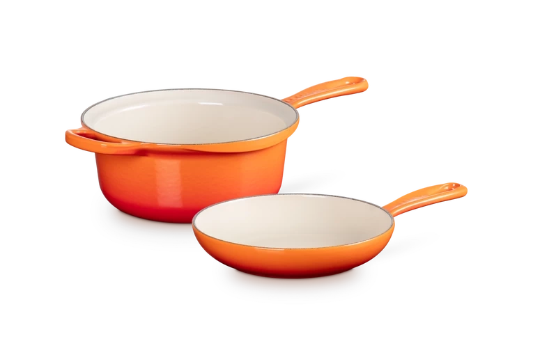 Le Creuset - Garnek Marmitout 2w1 22 cm 2,3 l płomienny