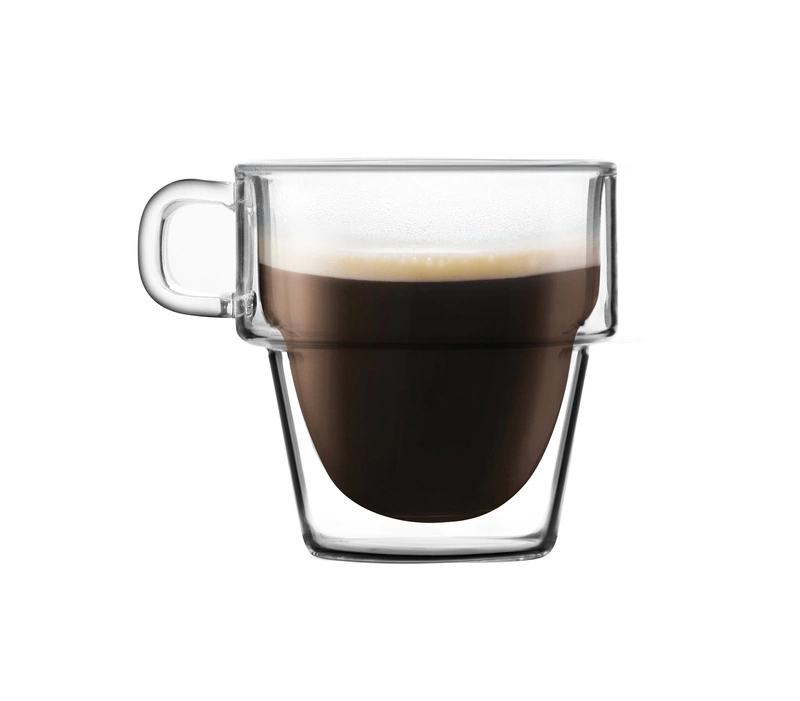 Vialli Design - Komplet 6 szklanek do espresso z podwójną ścianką 150ml Senso