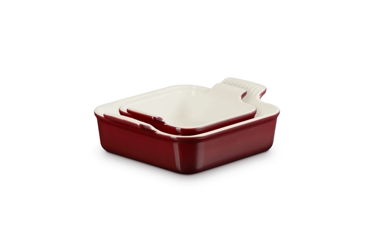 Le Creuset - Zestaw 2 Form Kwadratowych do Zapiekania13 / 20 cm Garnet