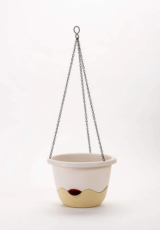 Urbalive - MARETA Donica samonawadniająca okrągła 25 cm, kremowy