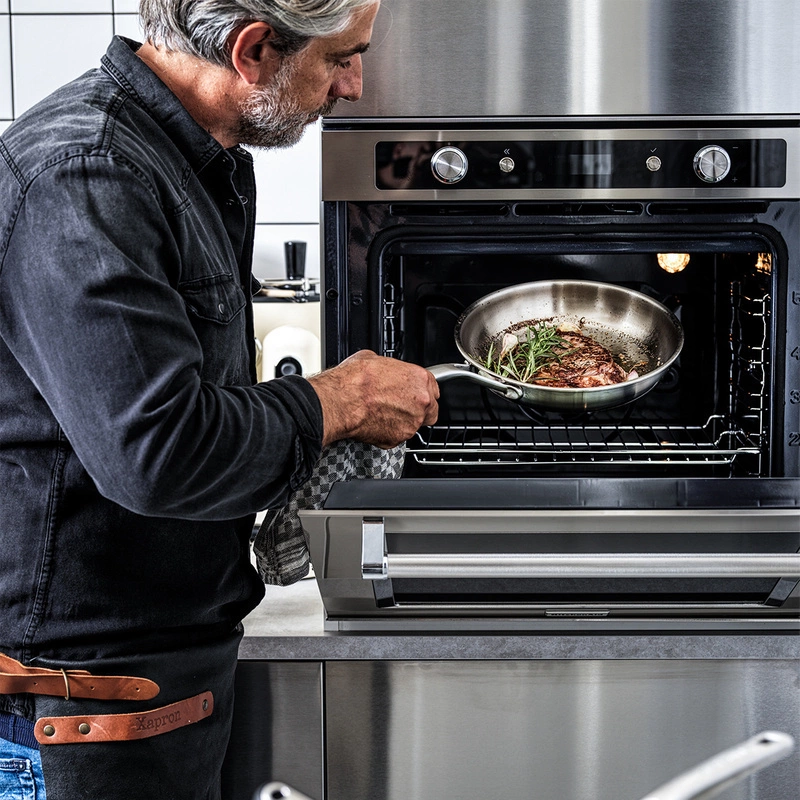 KitchenAid - Patelnie 3-warstwowe stalowe zestaw 24+28 cm