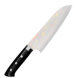 Takeshi Saji - Blue Steel Nóż Santoku ręcznie kuty 18 cm
