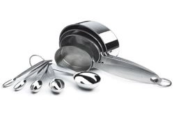 Cuisipro - Miarki stalowe kubeczki i łyżki 9 sztuk