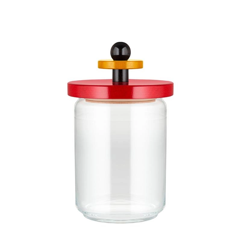 Alessi - Szklany słoik 1 l- czerwony