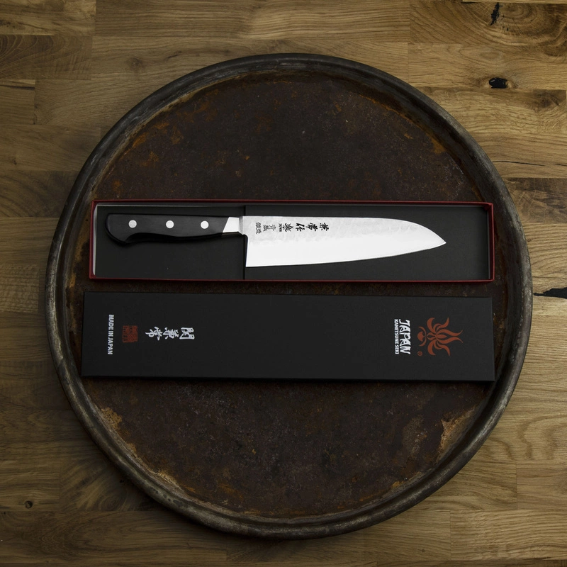 Kanetsune - YH-3000 Aogami#2/SS Nóż Santoku 18 cm