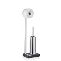 Blomus - stojak na papier toaletowy i szczotka wysoka do WC Menoto mat