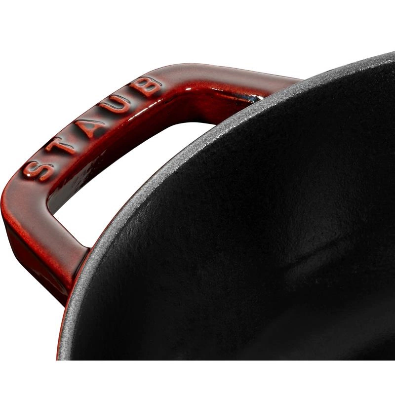 Staub - głęboka patelnia żeliwna Chistera bordowa 24 cm