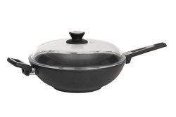 Wok SKK Titanium z długą rączką - 32cm - Indukcja
