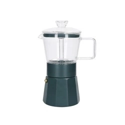 La Cafetiere - Kawiarka włoska szklana VERONA zielona 6 tz / La Cafetiere
