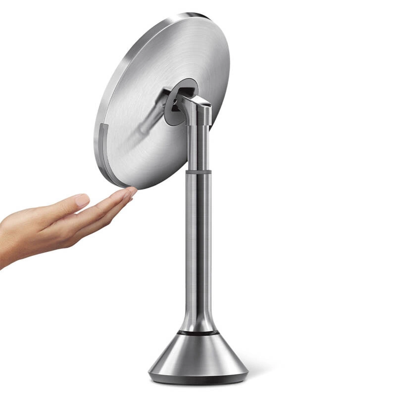 simplehuman - Lustro sensorowe z kontrolą natężenia światła - 20 cm - stal szczot.