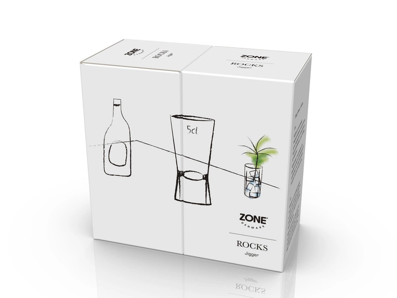 Zone Denmark - Miarka do alkoholu 25/50ml Rocks Stalowa