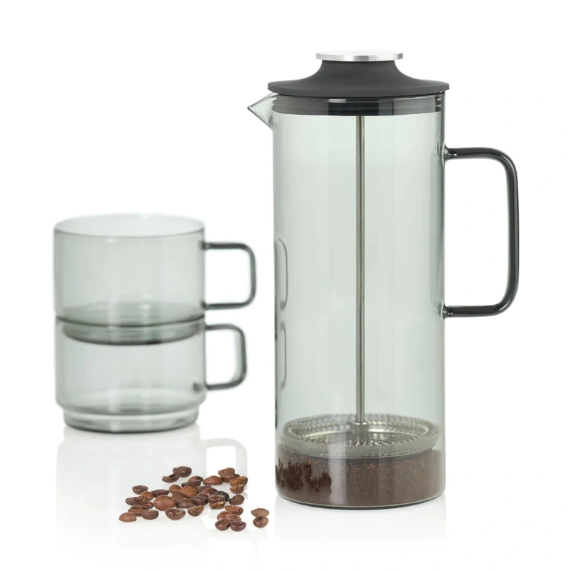 AdHoc - Kawiarka French Press IMPACT szara, 1000ml