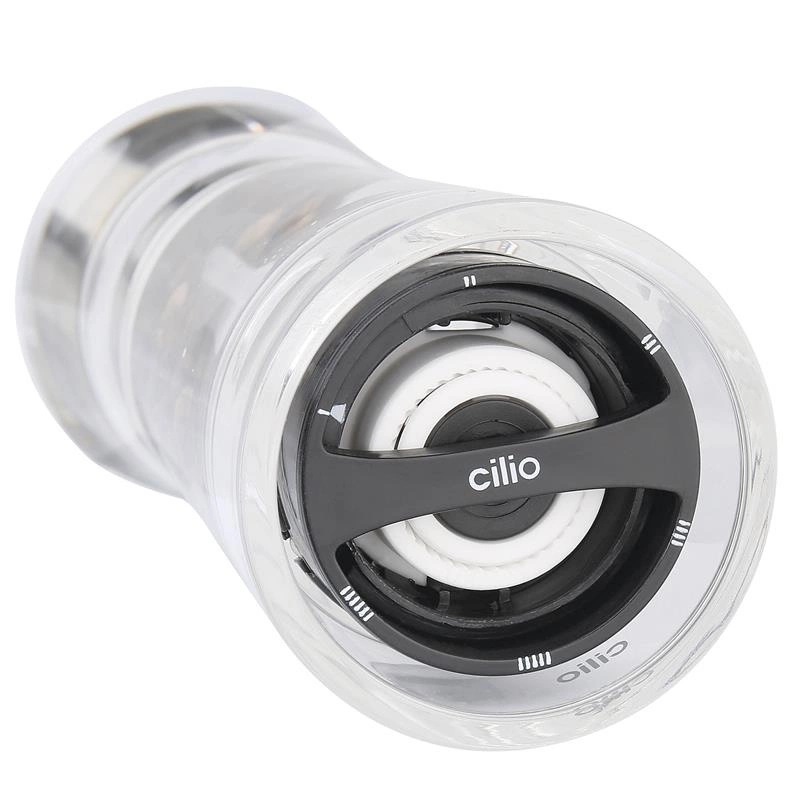 Cilio - młynek do przypraw, tworzywo sztuczne, śred. 5,5 x 14 cm, przezroczysty Genova