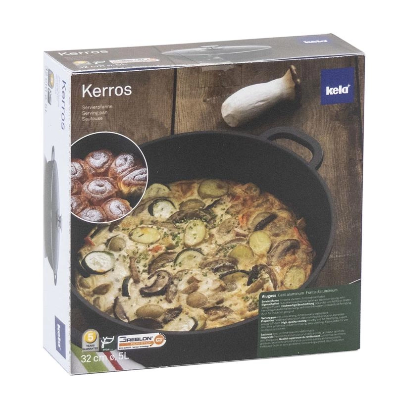 Kela - Naczynie okrągłe 5l +szklana pokrywka Kerros