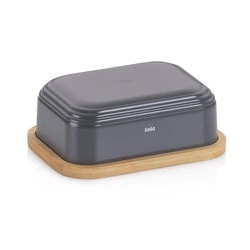 Kela - maselniczka, bambus/tworzywo sztuczne, 15,5 x 11,5 x 6 cm, szara Namur