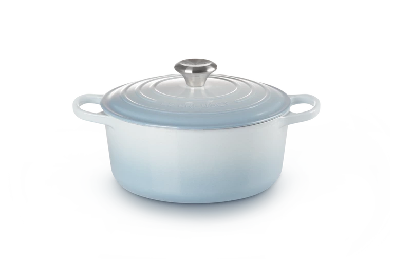 Le Creuset - garnek żeliwny Signature 24 cm 4,2 l Coastal Blue