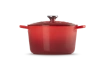 Le Creuset - garnek żeliwny emaliowany Signature okrągła 24 cm 5 l wiśniowy