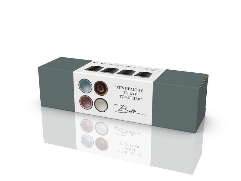 Bitz - Zestaw czterech kieliszków do jajek mix