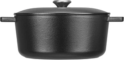 Fissler -Garnek żeliwny 24 cm  4,2 l czarny