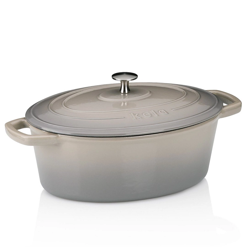 Kela - Brytfanna owalna z pokrywą 4 l szara Calido