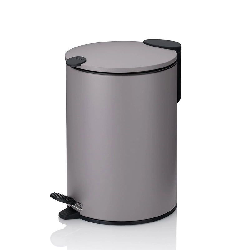 Kela - Kosz stalowy na śmieci 3 l jasnoszary Mats