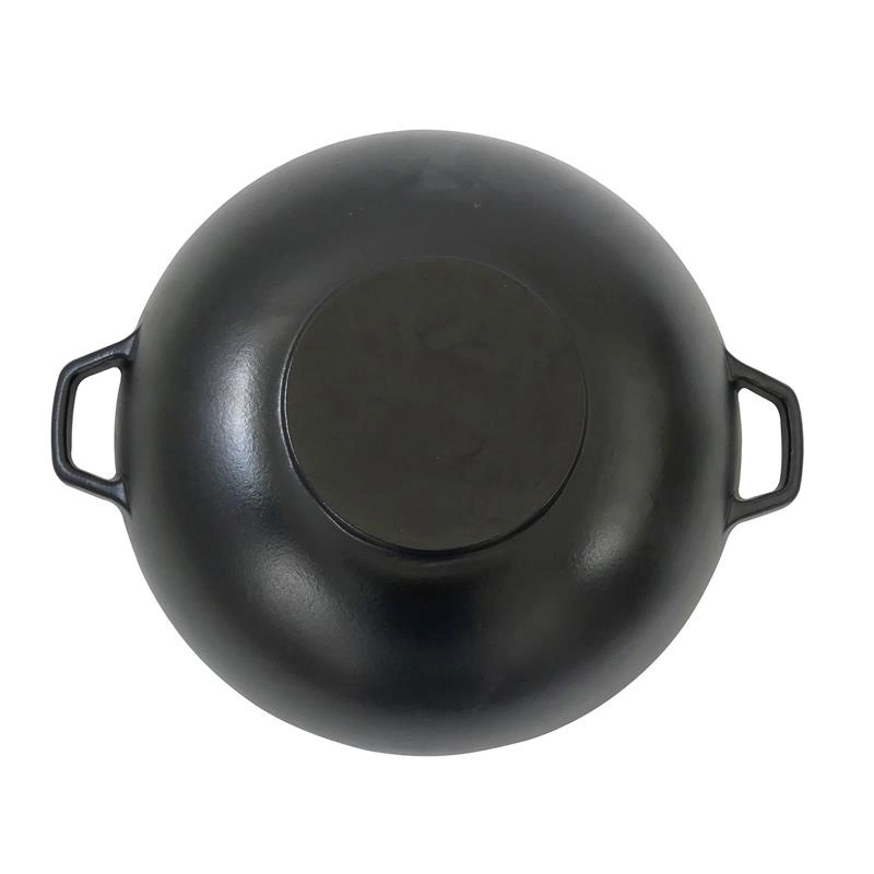Kela - Wok żeliwny 36cm z pokrywką 4 l czarnyCalido