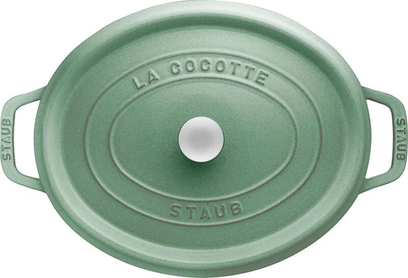 Staub - garnek żeliwny owalny 5,5 l miętowy La Cocotte 31 cm
