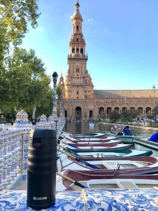 Kyocera - Kubek termiczny 500 ml Twist Top, biały