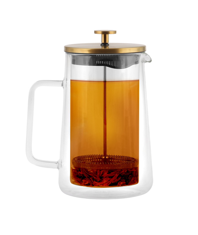 Vialli Design - Zaparzacz do herbaty 1000 ml Diva złoty mat