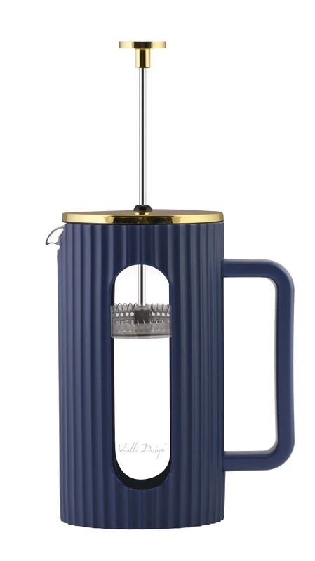 Vialli Design - Zaparzacz do kawy i herbaty 1000 ml Livio indigo