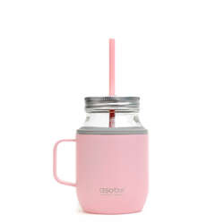 Asobu - Kubek ze słomką MOONSHINE PINK, 540ml