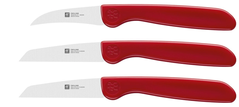 Zwilling - zestaw 3 cz. nożyki kuchenne Twin czerwone